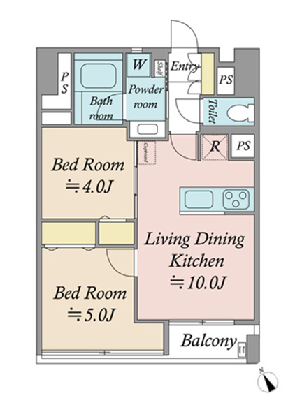 新大塚共同住宅の間取図