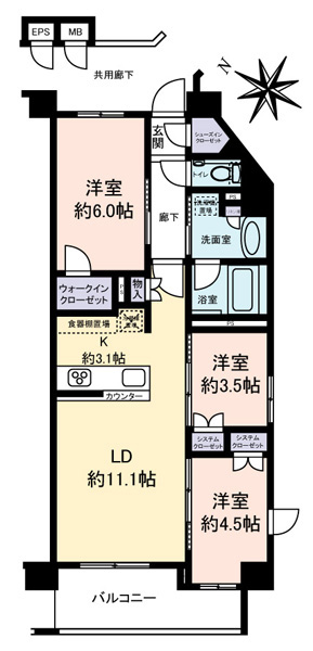 プレミスト金町の間取図