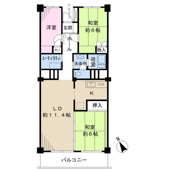 千葉ガーデンタウン　Ａ棟の間取図