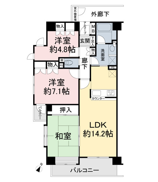 藤和シティコープ松戸上本郷の間取図