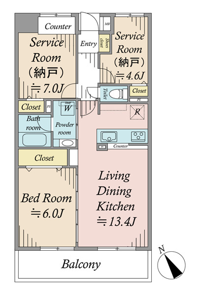 エクセル西葛西の間取図