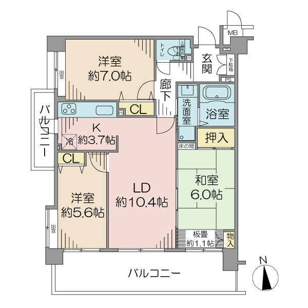 セザール第二上井草の間取図