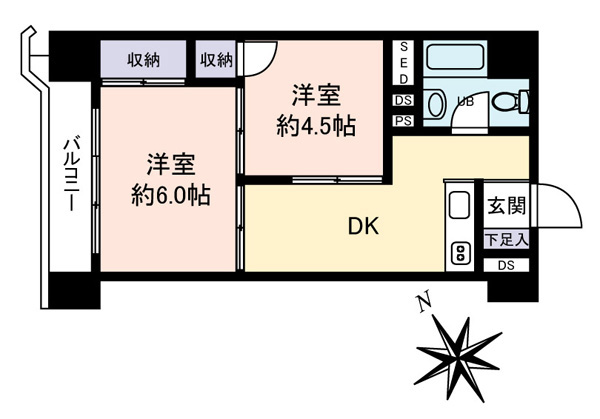 東和ダイヤモンドマンションの間取図