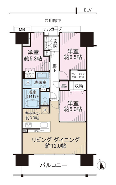 エアヒルズ藤沢の間取図