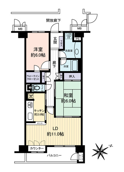 クレストコート松戸の間取図