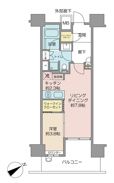 ブランズ芝浦の間取図