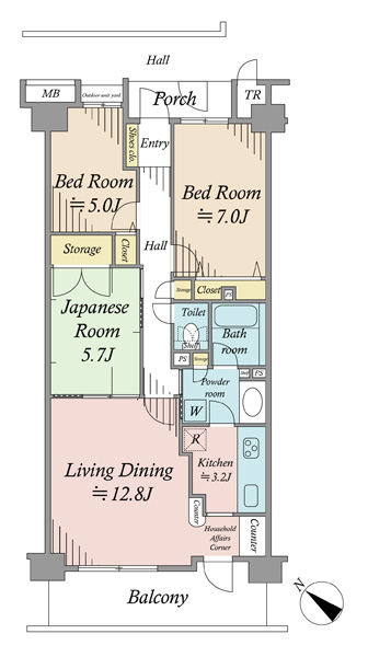 オーベルグランディオ　ベイ・フロントの間取図