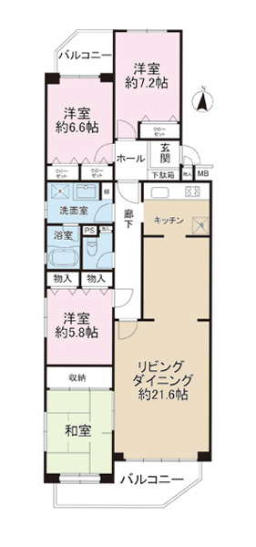 コ－トハウス逗子の間取図