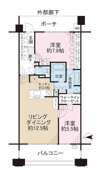 グランフォーレ戸塚ヒルブリーズの間取図