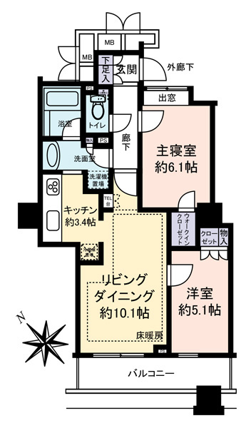 キャメリアタワー川口の間取図
