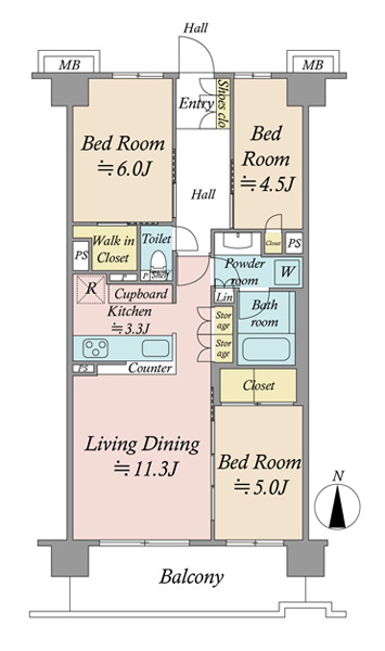 アクアブリーズ川崎の間取図