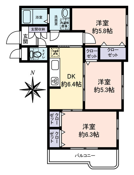 パールマンション墨田壱番館の間取図
