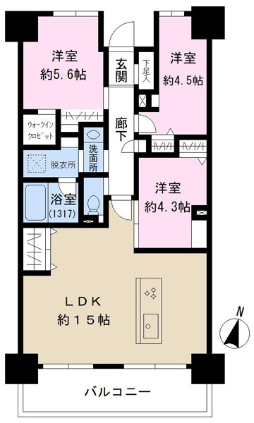 リリー松戸の間取図