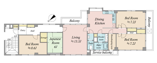 ノア妙蓮寺の間取図