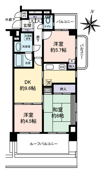 グリーンパーク東綾瀬ＩＩＩの間取図