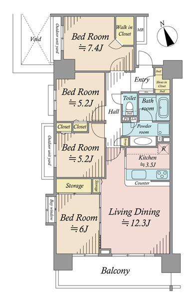 ライオンズガーデン町屋アクアステージの間取図