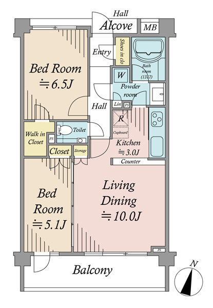 ブランディア用賀の間取図