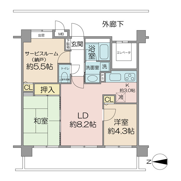 レーベンハイム武蔵関の間取図