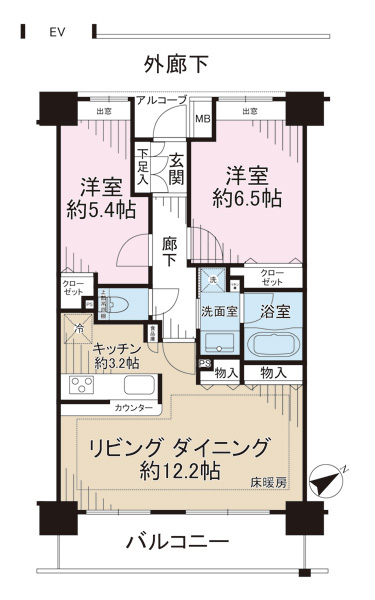ザ・フロント湘南藤沢の間取図