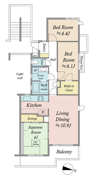 マンション国分寺台の間取図