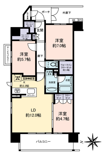 クレアホームズ王子神谷ＴＯＫＹＯの間取図