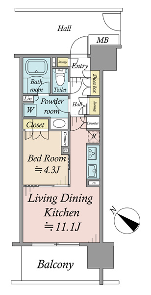 東京ミッドベイ勝どきの間取図