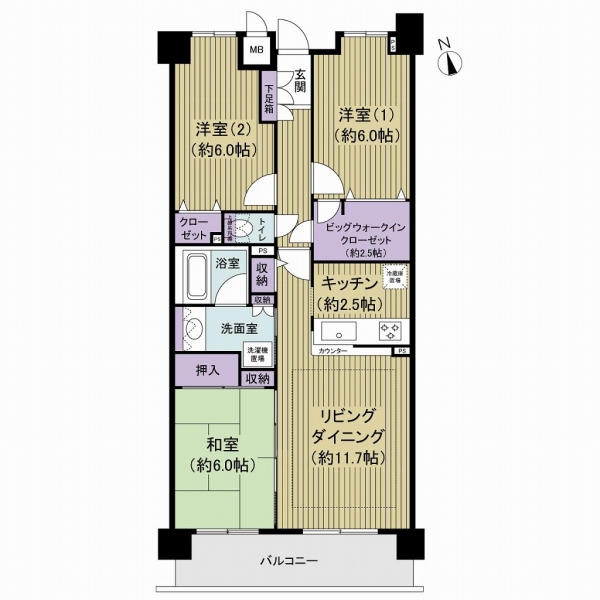 クレストフォルム西船橋サウスステージの間取図