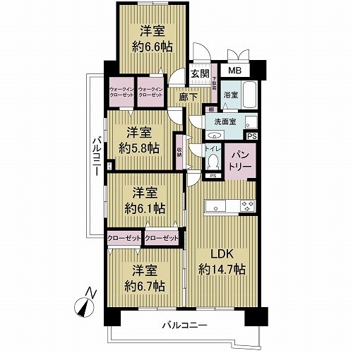 弁天第三コーポの間取図
