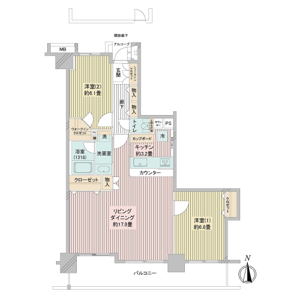 アルティフ・ガーデンズ川崎の間取図