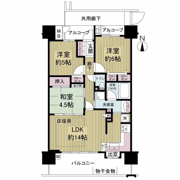 カサーレ都島高倉町の間取図