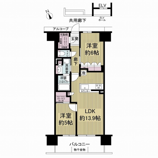 ヴェリテ大阪福島の間取図