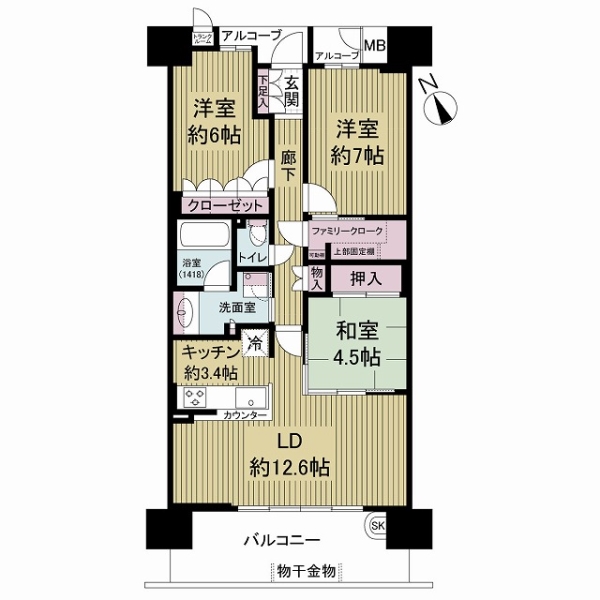 グリーンゲートレジデンス　イーストウイングの間取図