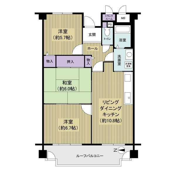 サン北野田ハイツの間取図