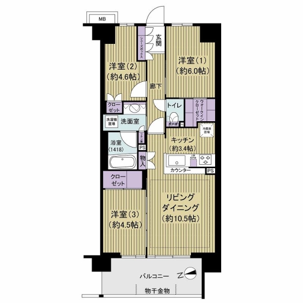 メイツ一橋学園ＳＵＩＴＥの間取図