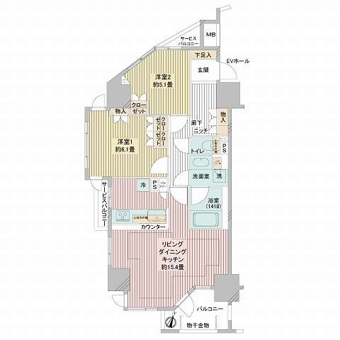 ヴォアール石神井公園の間取図