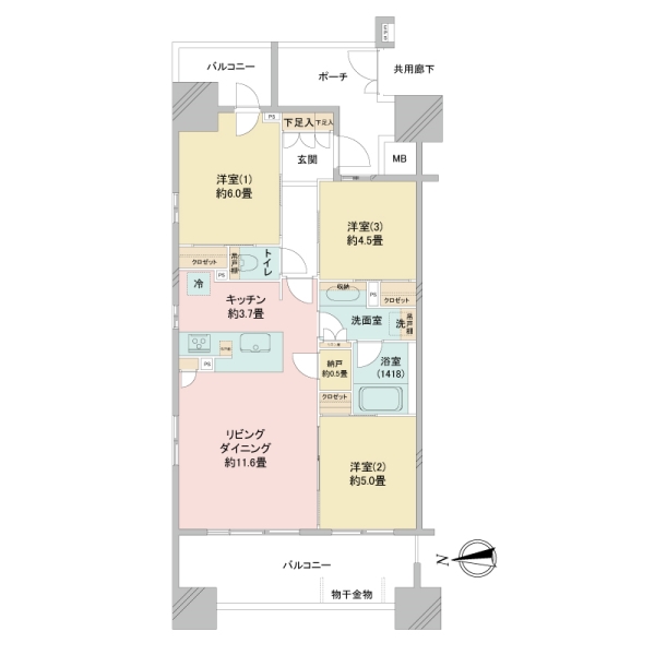 ブリリア板橋大山の間取図
