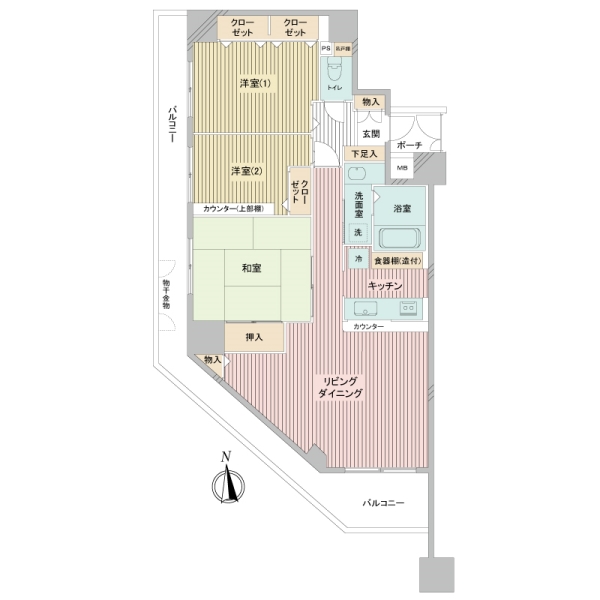 ダイアパレス平塚ステーションスクエアの間取図