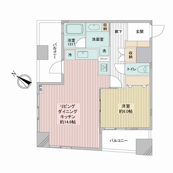 サンウッド品川天王洲タワーの間取図