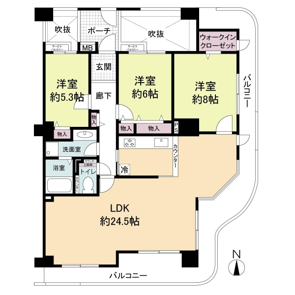 エステスクエア・アクロス大日の間取図