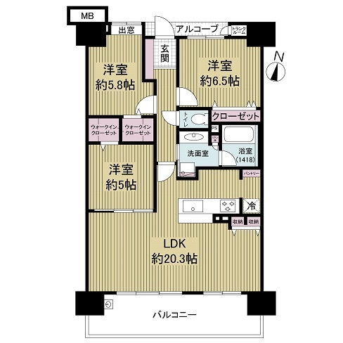 アッド・パー・プレイスの間取図