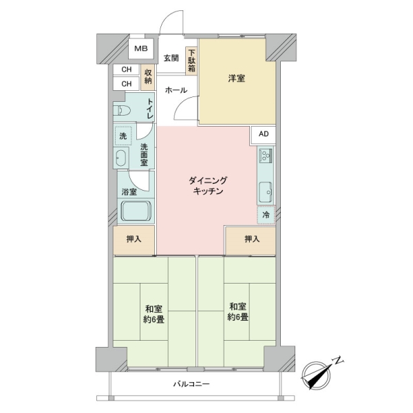 南阿佐谷ハイツの間取図