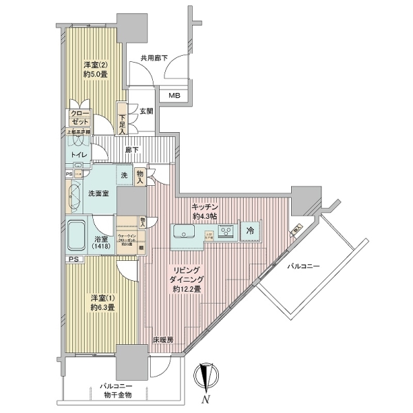 プライムパークス品川シーサイドザ・タワーの間取図