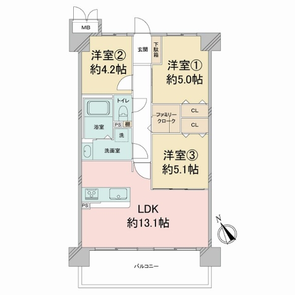 キングマンション新淀川の間取図