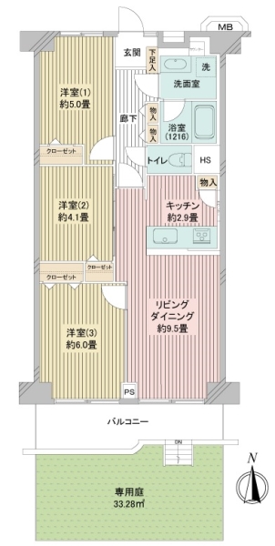 南六郷第１スカイハイツの間取図