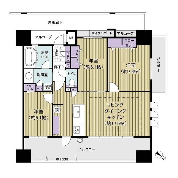 モントーレ舞鶴ベイレジデンスの間取図