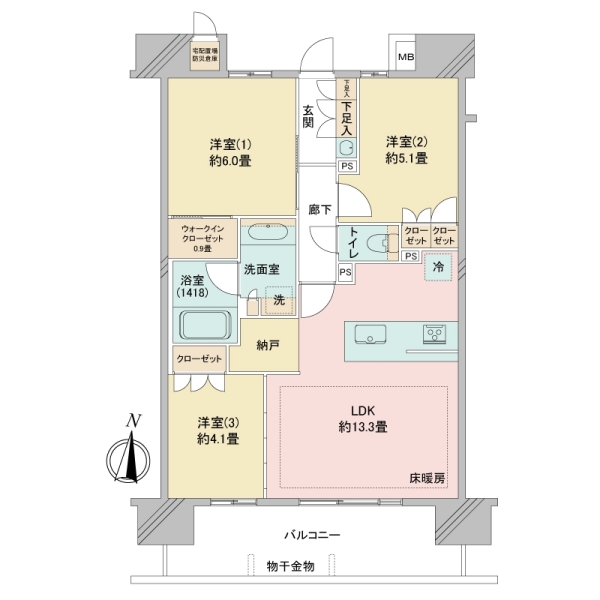 クレアホームズ戸田公園の間取図