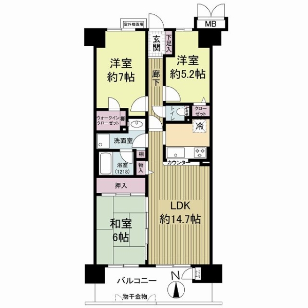 サンシティ西京極２番館の間取図