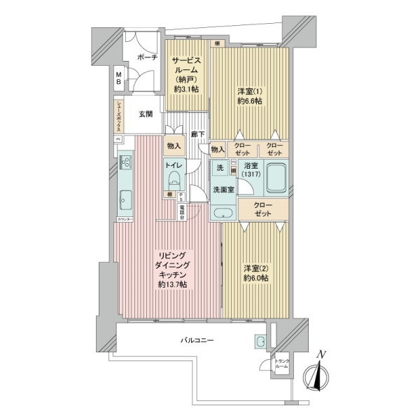 横浜テラスの間取図