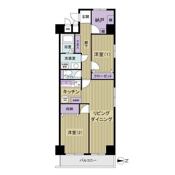 町屋ビューハイツの間取図
