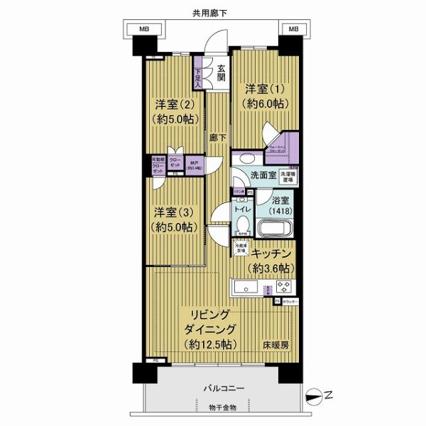 Ｂｒｉｌｌｉａ　Ｃｉｔｙ三鷹サクラコートの間取図